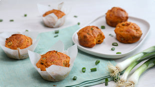 Muffins with ajvar
