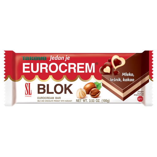 Takovo Eurocrem Blok- Chocolate 100gr