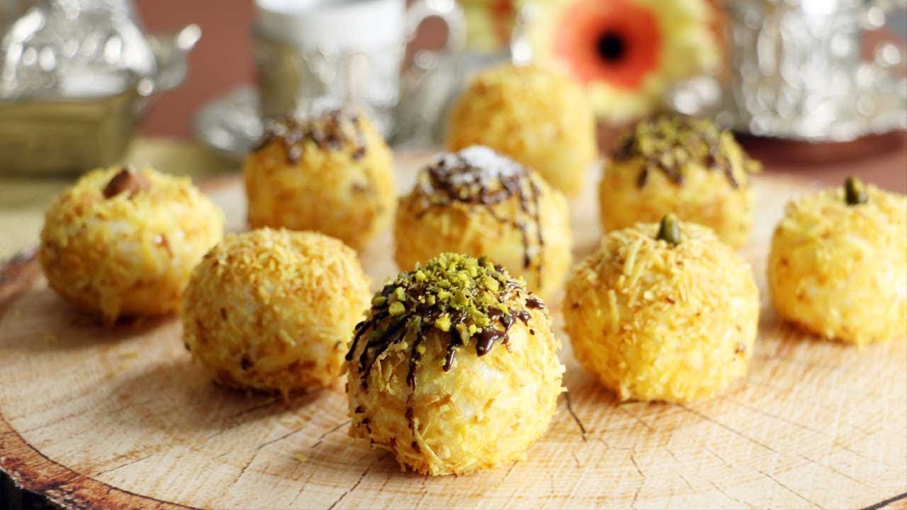 Pudding balls with kadaif